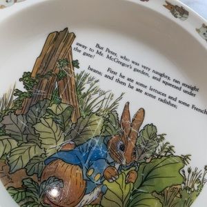 1987 Allen Atkinson’s illustrations The Tale of Peter Rabbit  child’s plate.
